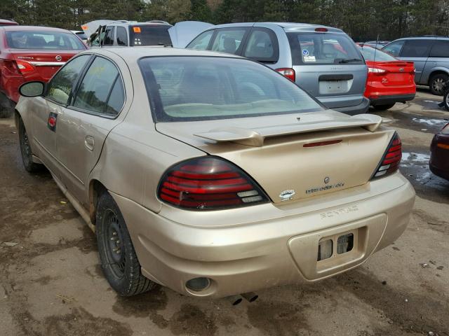 1G2NF52E33M620658 - 2003 PONTIAC GRAND AM TAN photo 3