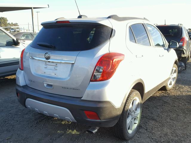 KL4CJASB1GB748022 - 2016 BUICK ENCORE SILVER photo 4