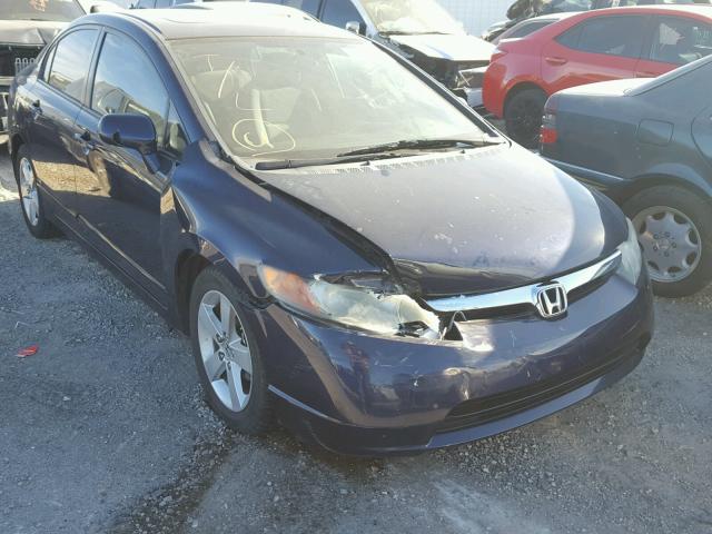 1HGFA16868L033462 - 2008 HONDA CIVIC EX BLUE photo 1