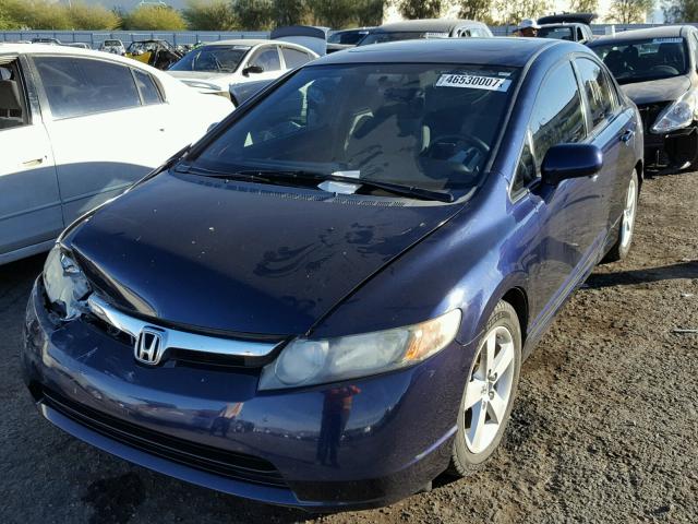 1HGFA16868L033462 - 2008 HONDA CIVIC EX BLUE photo 2