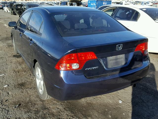 1HGFA16868L033462 - 2008 HONDA CIVIC EX BLUE photo 3