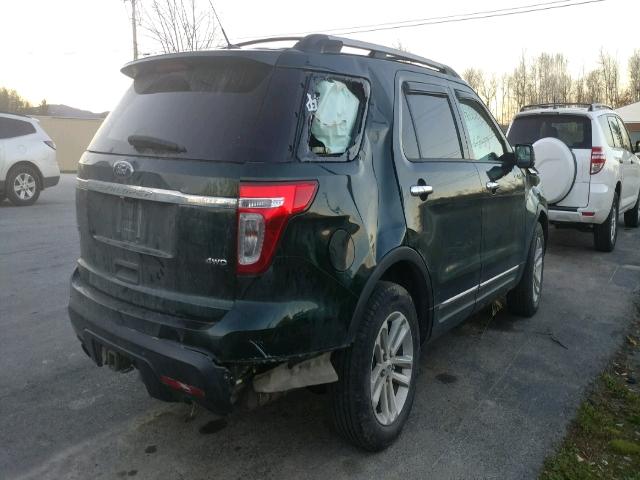 1FM5K8D89DGA77733 - 2013 FORD EXPLORER X GREEN photo 4