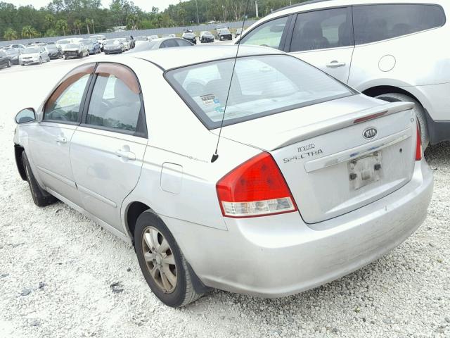 KNAFE121275408310 - 2007 KIA SPECTRA EX SILVER photo 3