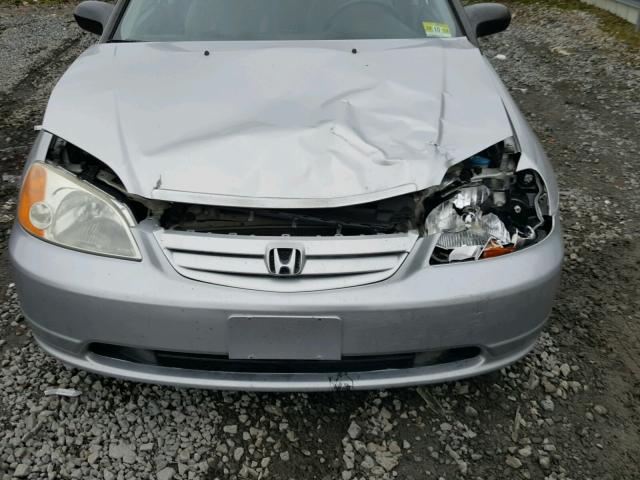 1HGES16521L008014 - 2001 HONDA CIVIC LX SILVER photo 7