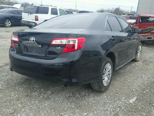 4T4BF1FK4CR264164 - 2012 TOYOTA CAMRY BASE BLACK photo 4