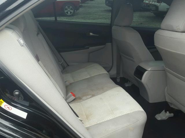 4T4BF1FK4CR264164 - 2012 TOYOTA CAMRY BASE BLACK photo 6