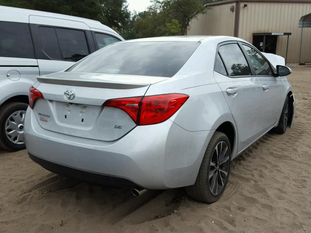 5YFBURHE0HP667492 - 2017 TOYOTA COROLLA L SILVER photo 4