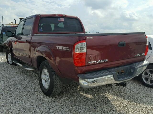 5TBDT44166S542186 - 2006 TOYOTA TUNDRA DOU BURGUNDY photo 3