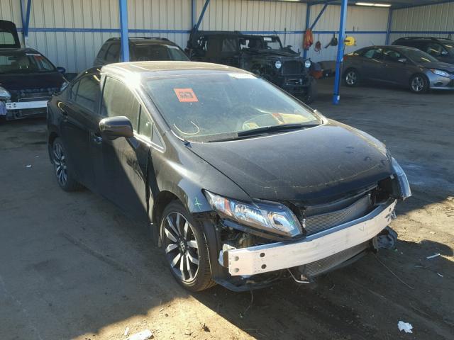 19XFB2F92EE273669 - 2014 HONDA CIVIC EXL Czarny zdjęcie 1