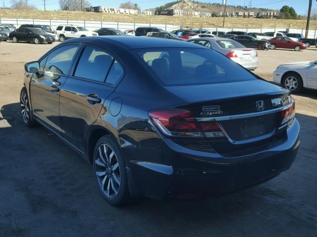 19XFB2F92EE273669 - 2014 HONDA CIVIC EXL Czarny zdjęcie 3