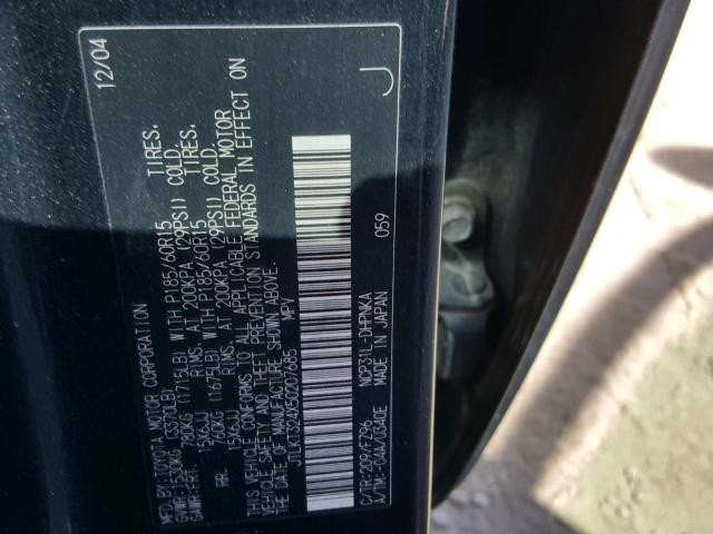 JTLKT324X50207685 - 2005 TOYOTA SCION XB Қара фото 10