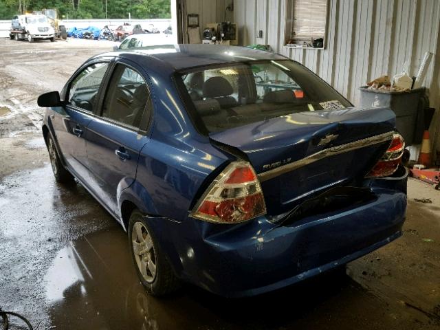 KL1TD56658B069395 - 2008 CHEVROLET AVEO BASE Көк фото 3