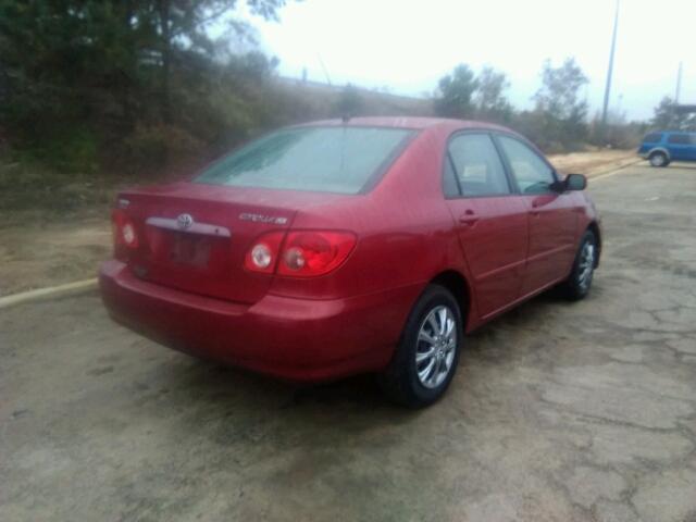 JTDBR32E460097639 - 2006 TOYOTA COROLLA RED photo 4