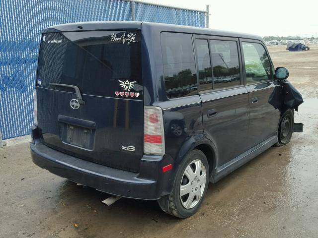 JTLKT324864044593 - 2006 TOYOTA SCION XB BLUE photo 4