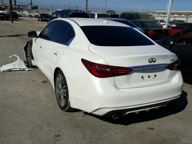 JN1EV7AP6JM360835 - 2018 INFINITI Q50 LUXE WHITE photo 3