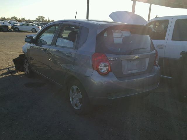 KL1TD6DE5BB201319 - 2011 CHEVROLET AVEO LS GRAY photo 3