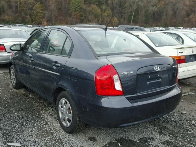 KMHCN46C89U310521 - 2009 HYUNDAI ACCENT GLS BLUE photo 3