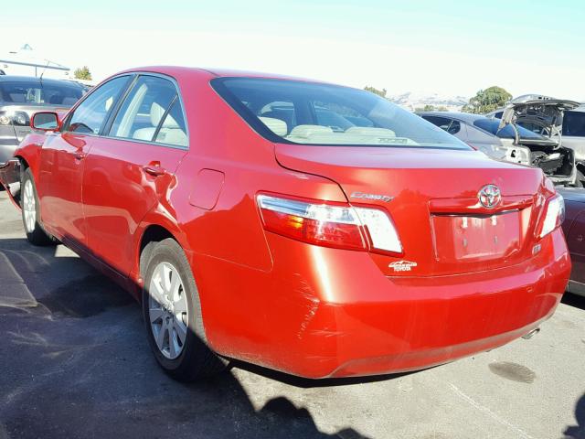 4T1BB46K19U104159 - 2009 TOYOTA CAMRY HYBR RED photo 3