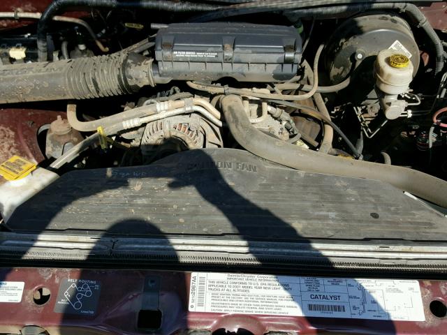 3B7HF13Z51M566879 - 2001 DODGE RAM 1500 BURGUNDY photo 7