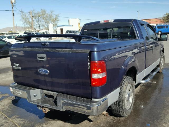 1FTPX12525NA72773 - 2005 FORD F150 BLUE photo 4