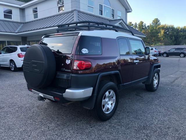 JTEBU11F370066411 - 2007 TOYOTA FJ CRUISER BURGUNDY photo 4