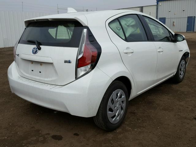 JTDKDTB35G1139437 - 2016 TOYOTA PRIUS C WHITE photo 4