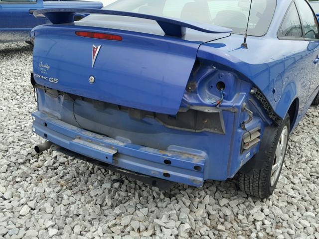 1G2AL18F087295179 - 2008 PONTIAC G5 BLUE photo 9