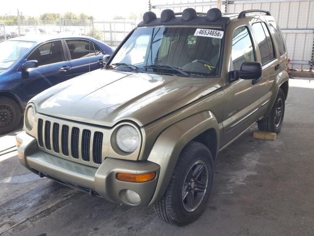 1J4GL38K73W604847 - 2003 JEEP LIBERTY RE GREEN photo 2
