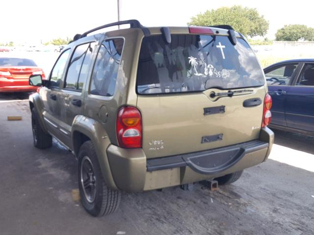 1J4GL38K73W604847 - 2003 JEEP LIBERTY RE GREEN photo 3