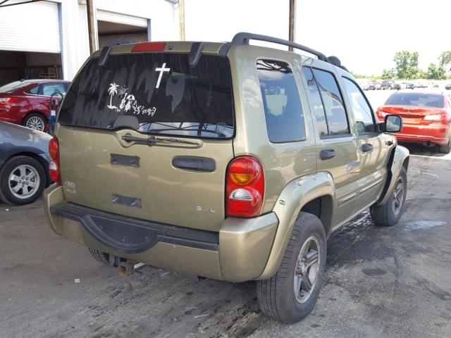 1J4GL38K73W604847 - 2003 JEEP LIBERTY RE GREEN photo 4