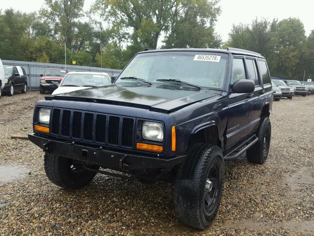 1J4FJ78S2VL589705 - 1997 JEEP CHEROKEE C BLUE photo 2