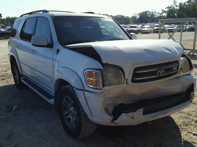 5TDZT38A04S215779 - 2004 TOYOTA SEQUOIA LI WHITE photo 1