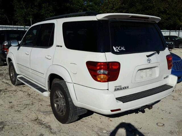 5TDZT38A04S215779 - 2004 TOYOTA SEQUOIA LI WHITE photo 3