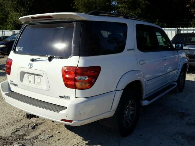 5TDZT38A04S215779 - 2004 TOYOTA SEQUOIA LI WHITE photo 4