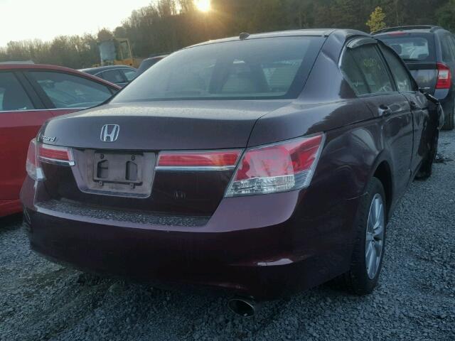 1HGCP2F87BA084740 - 2011 HONDA ACCORD EXL BURGUNDY photo 4