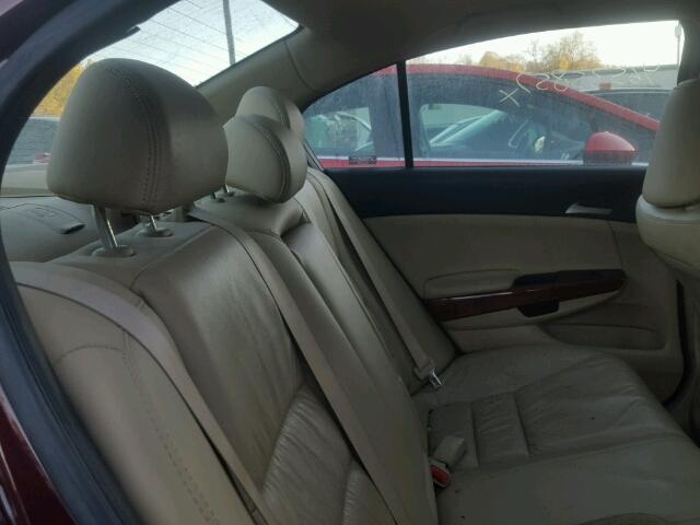 1HGCP2F87BA084740 - 2011 HONDA ACCORD EXL BURGUNDY photo 6