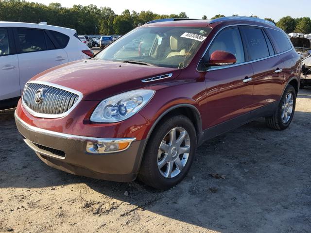 5GAER23D29J150125 - 2009 BUICK ENCLAVE CX RED photo 2