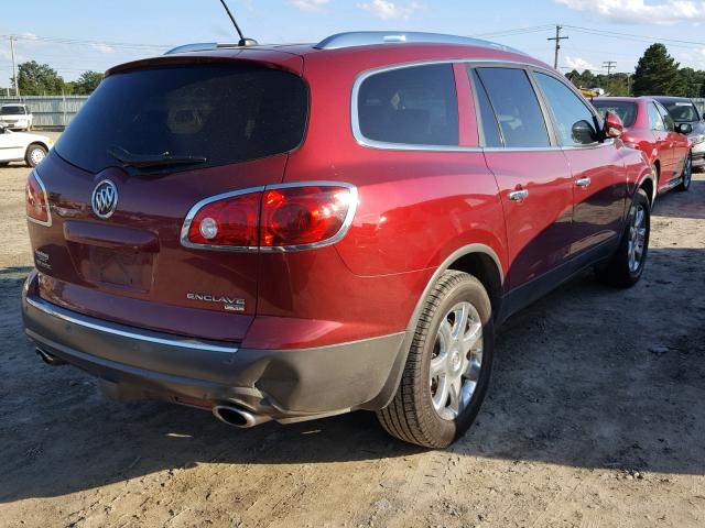 5GAER23D29J150125 - 2009 BUICK ENCLAVE CX RED photo 4