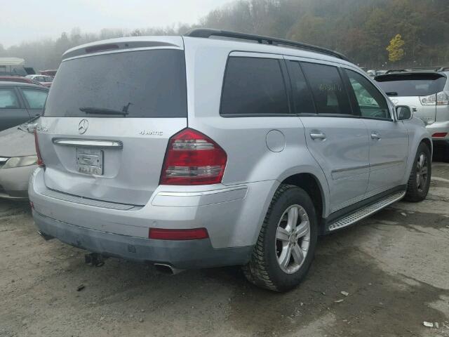 4JGBF71E88A330173 - 2008 MERCEDES-BENZ GL 450 4MA SILVER photo 4