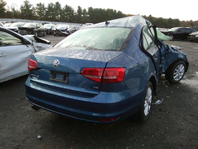 3VWD17AJ0FM275076 - 2015 VOLKSWAGEN JETTA SE BLUE photo 4