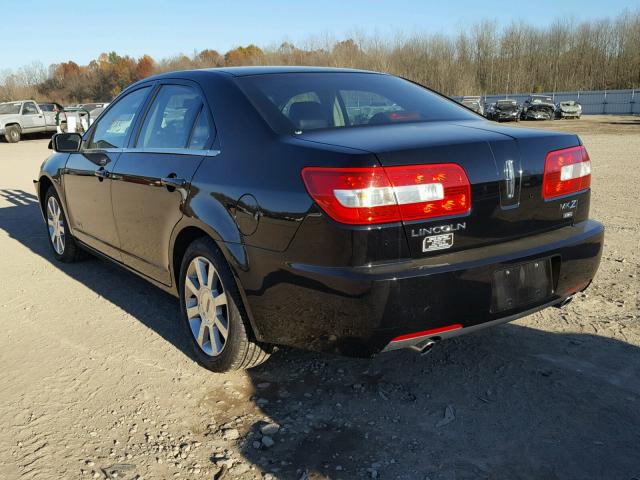 3LNHM28T57R611746 - 2007 LINCOLN MKZ BLACK photo 3