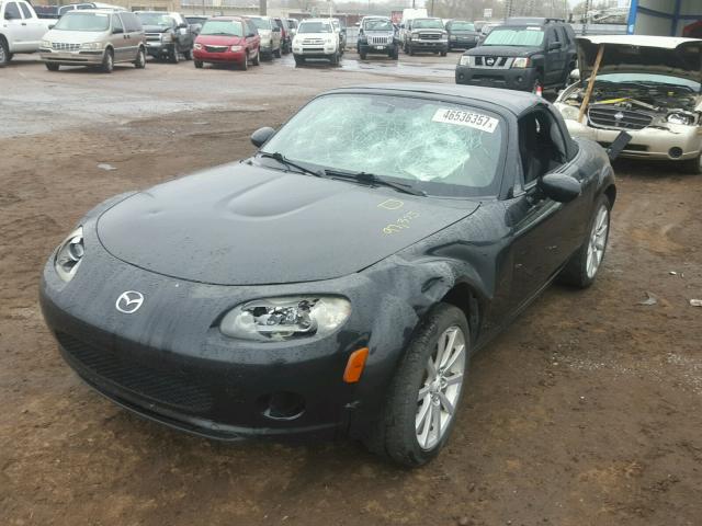 JM1NC25F760112602 - 2006 MAZDA MX-5 MIATA BLACK photo 2