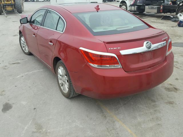 1G4GC5ER1CF263282 - 2012 BUICK LACROSSE MAROON photo 3