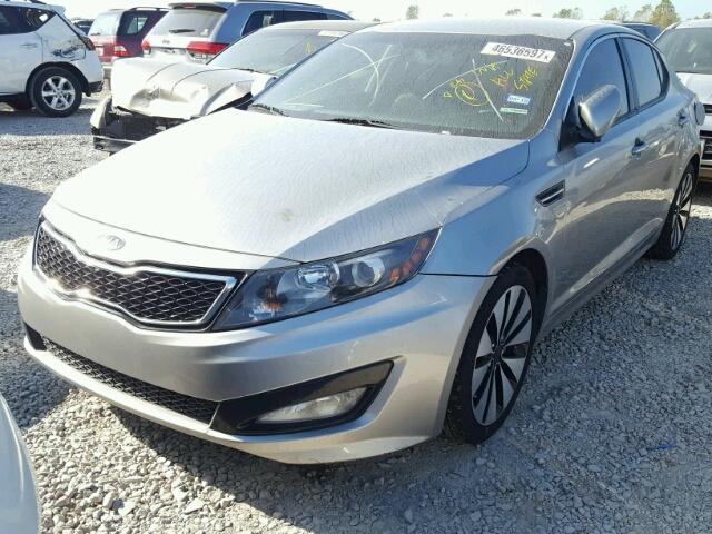 5XXGR4A65CG074791 - 2012 KIA OPTIMA SX SILVER photo 2