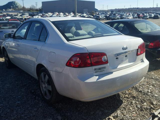 KNAGE123275107865 - 2007 KIA OPTIMA LX WHITE photo 3