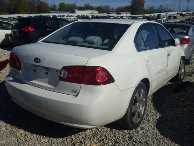 KNAGE123275107865 - 2007 KIA OPTIMA LX WHITE photo 4