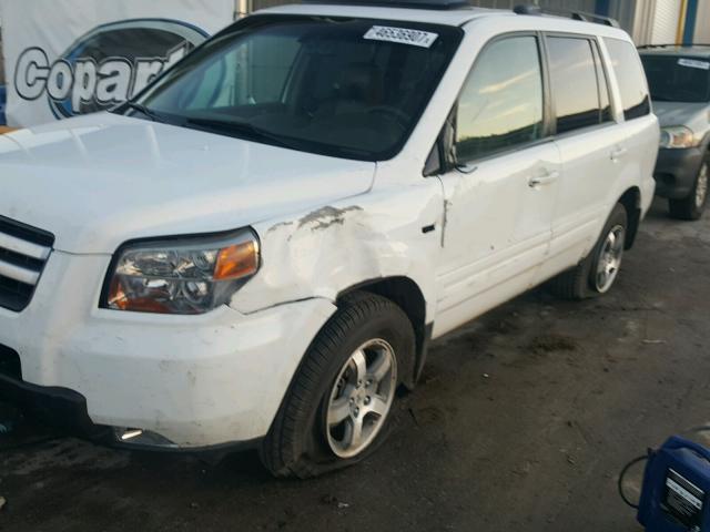 5FNYF18697B030688 - 2007 HONDA PILOT EXL WHITE photo 9