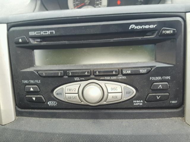 JTKKT624560160539 - 2006 TOYOTA SCION XA BURGUNDY photo 9