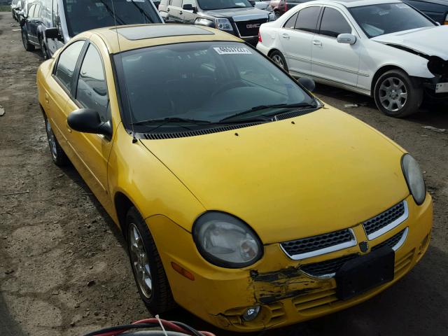 1B3ES56C23D111839 - 2003 DODGE NEON SXT YELLOW photo 1