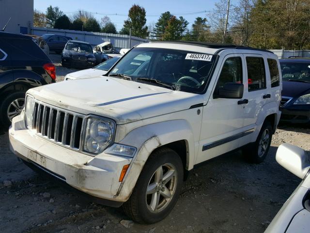 1J8GN58K58W208590 - 2008 JEEP LIBERTY LI WHITE photo 2